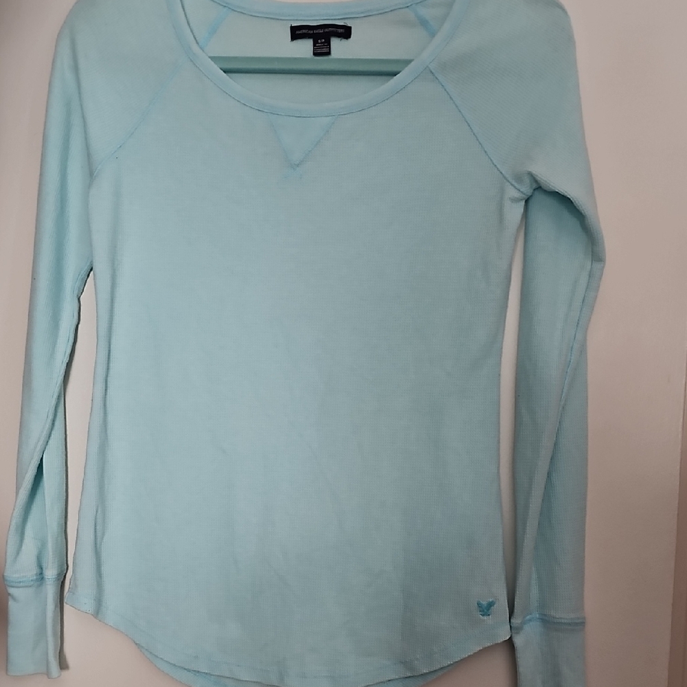 American Eagle Outfitters Light Blue Sweatshirt